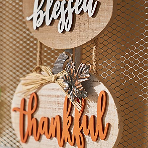Fall-Decorations-for-Home-Thanksgiving-Sign-Blessed-Thankful-Grateful-Autumn-Home-Decor-Wooden-Farmhouse-Thanksgiving-Decoration-Indoor-Harvest-Signs Fall Decorations for Home Thanksgiving Sign Blessed Thankful Grateful Autumn Home Decor Wooden Farmhouse Thanksgiving Decoration Indoor Harvest Signs