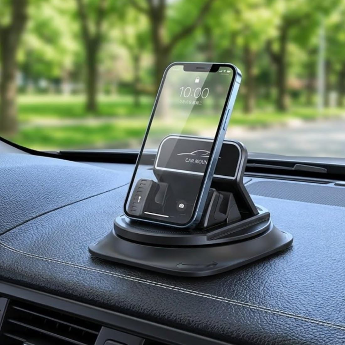 Genérico Soporte para teléfono de Coche con rotación de 360 ​​Grados, Soporte para teléfono de salpicadero con rotación de 360 ​​Grados para Coche, Soporte para teléfono de Coche (5)