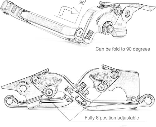 Miniatura 5 de Frenos de tambor de motocicleta para Yamaha XJ6 N XJ6 Diversion 2009-2015 palanca de embrague de freno de motocicleta embrague mango agarre manillar
