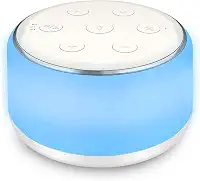 Ruido Branco Aparelho Bebe Máquina de som para dormir para bebês dormir 7 cores luzes noturnas 34 sons suaves 30min/60min/90min Temporizador Bateria embutida