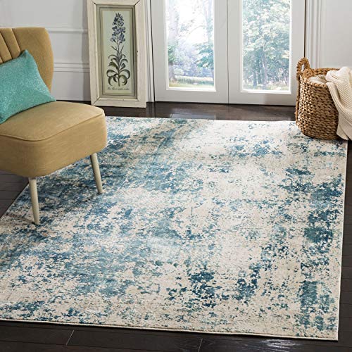 Tapete decorativo rectangular SAFAVIEH 2'6" x 4' beige y crema miniatura 5