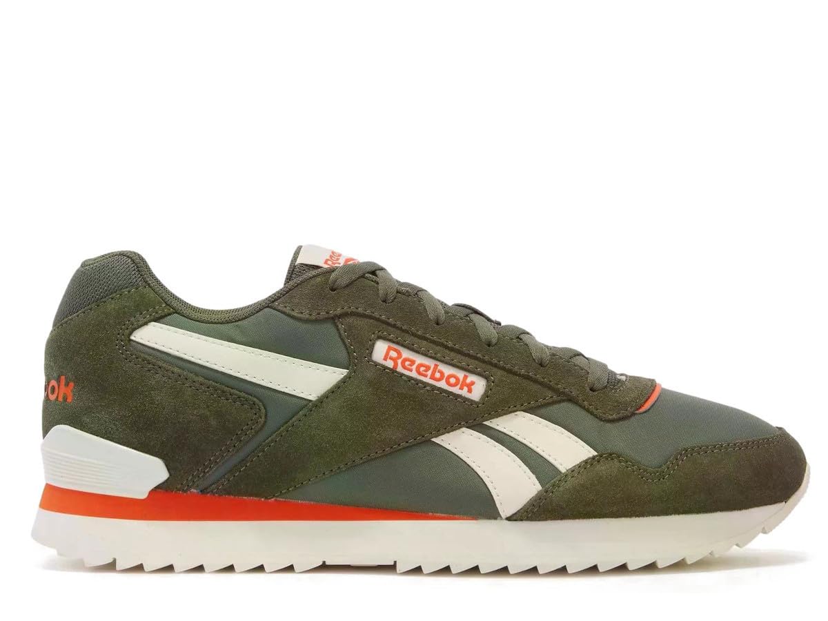 Reebok Unisex Glide Ripple Clip Trainers, Breakaway Green Chalk Pump Orange, 7.5 UK
