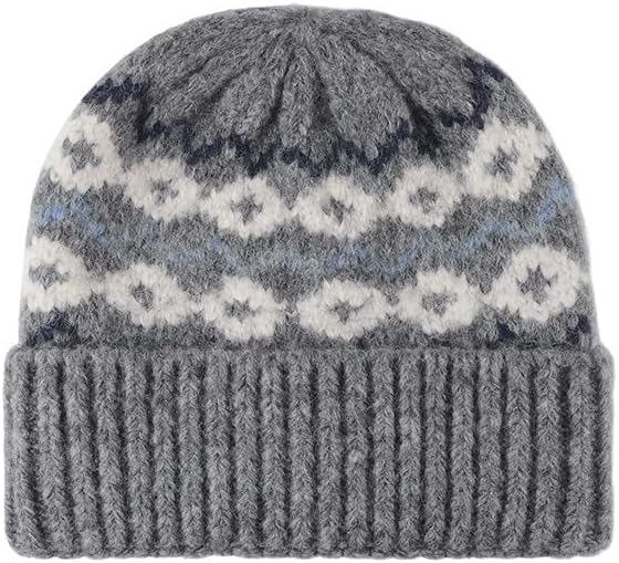 Winter Striped Warm Thick Knitted Hat for Women's Outdoor Versatile Woolen Hats