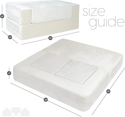 Miniatura 30 de Milliard Sofá infantil modular para niños pequeños y bebés, muebles de sala de juegos/dormitorio (negro) con almohada adicional Negro