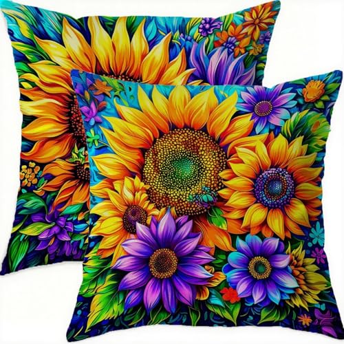 Housse coussin 80x80cm imperméable en velours pour déco canapé patio - 2