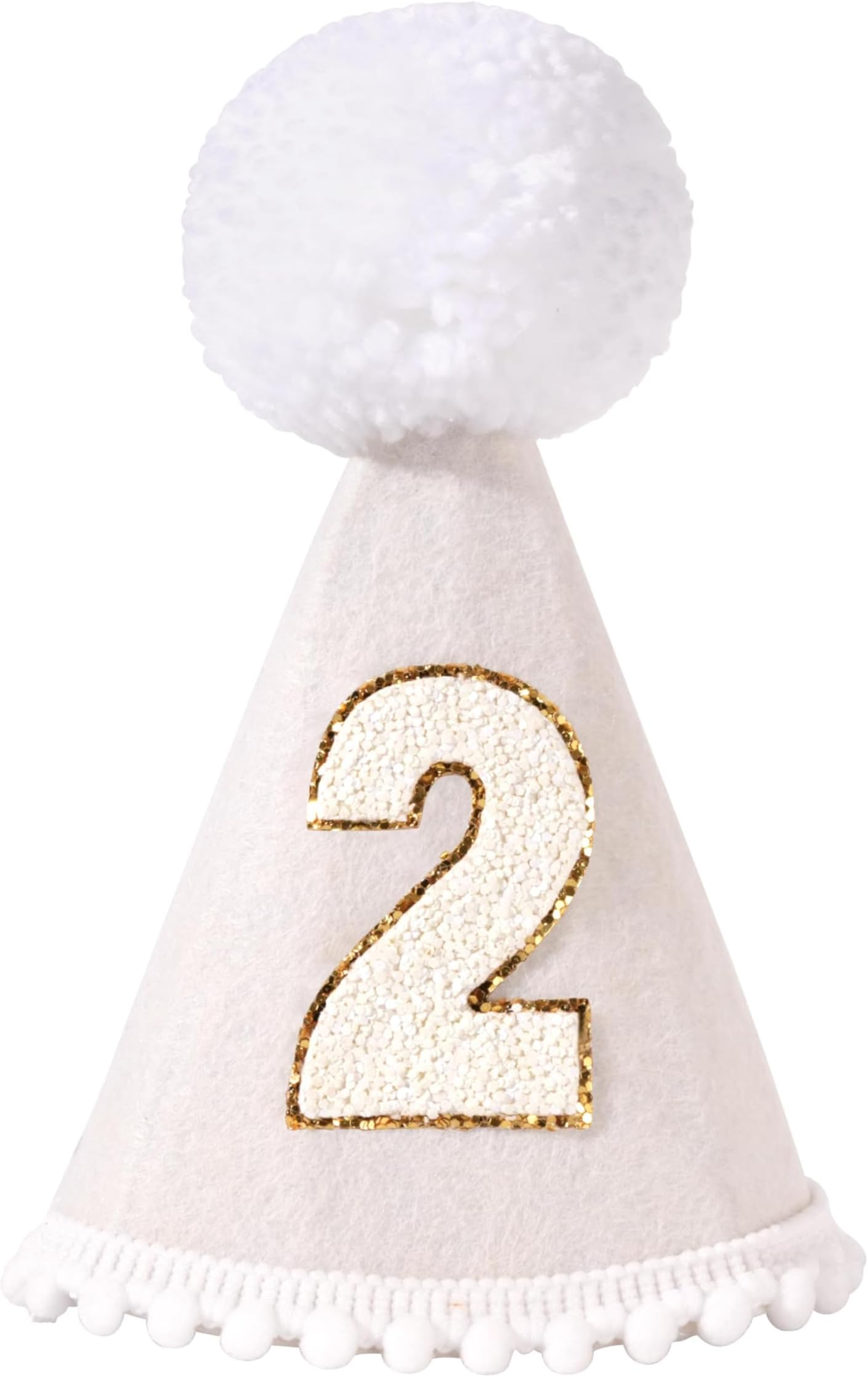 BOOMPA Boho 1st Birthday Hat Costume Headwear - White, Natural Boho Decorations for Baby's First Birthday