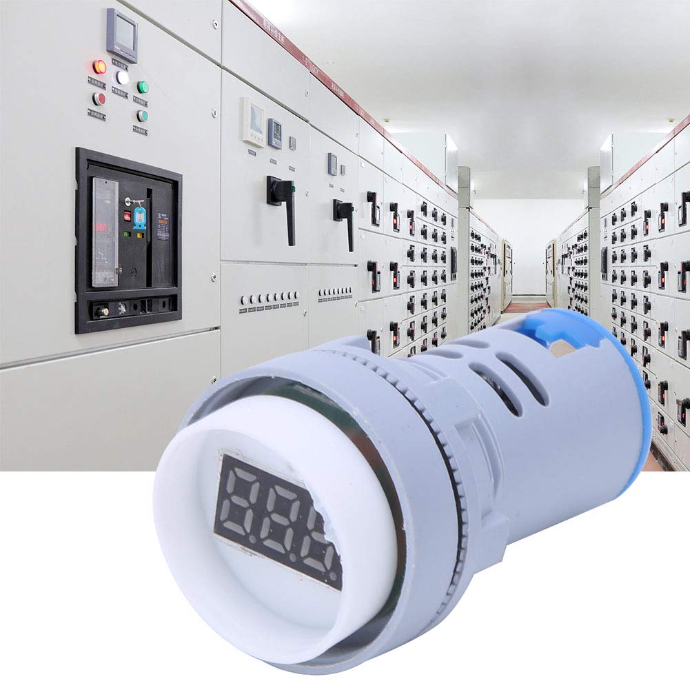 AC Voltage Display, Digital LED Display Voltmeter AD16 22DS LED Indicator Light Digital Display Voltmeter AC 60V 500V Voltage Meter (Blue)