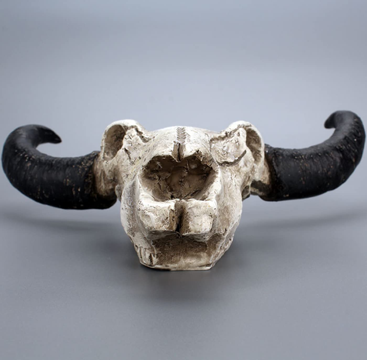 LXLUOO Arazzo da parete con teschio di mucca, resina Longhorn cranio mucca, decorazione da parete per cameretta dei bambini, decorazione in resina con foro di sospensione