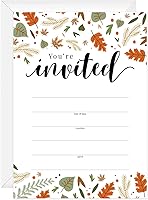 Vista 10 de Canopy Street Invitación de despedida de soltera con relleno floral de otoño, 25 invitaciones de despedida de soltera con flores de otoño con sobres