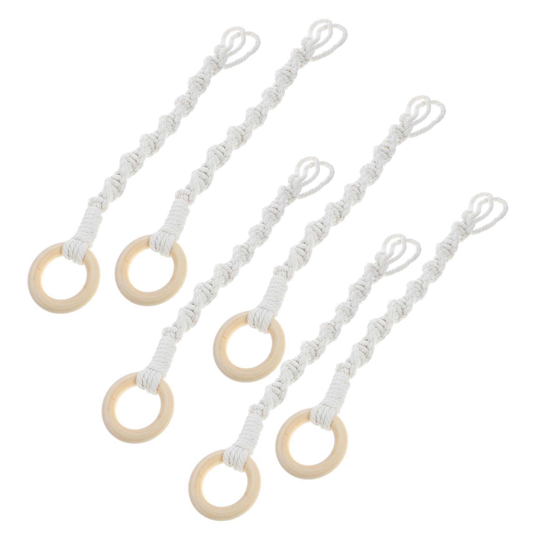 Yardwe 3 Set 3 Set Di Cestini Appesi Puleggia Ciotola Piante Vasi Macramè Alta Ganci Rialzati Fioriere Terrari Ganci Retrattili Supporto Da Parete Per Vasi 6 pezzi*3