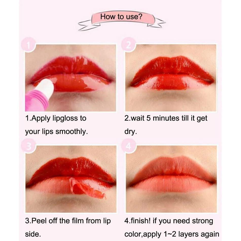 Pink Shimmer (Romantic Bear) Long Lasting Lip & Cheek Tint - Pack of 2 (Lovely Peach & Watermelon Pink) - Image 2