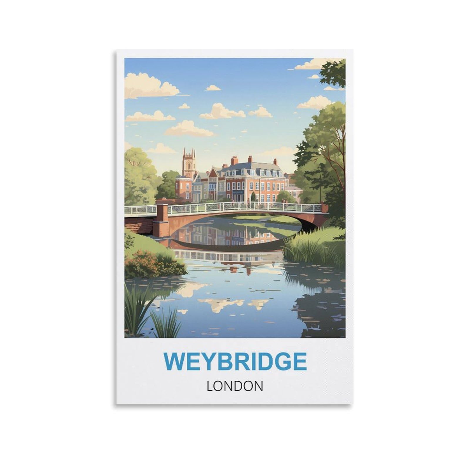 EZMLFA Diamond Painting Kits for Adults,Weybridge London 5D Diamond Painting Kit for Adults Beginners, DIY Full Round Drill Gem Art Kits for Home 50x60cm
