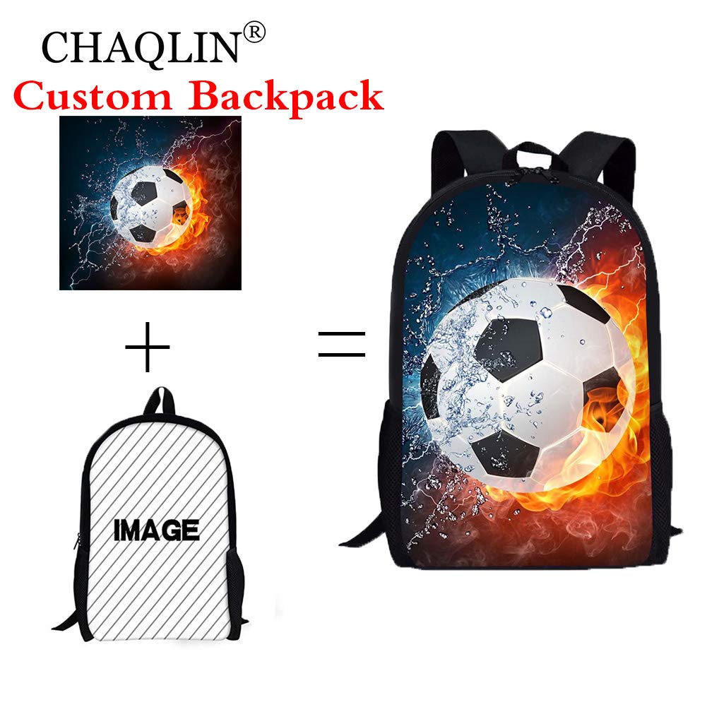 chaqlin Customized Your Image Girls Boys Backpack Back to School Great Gift 17inch