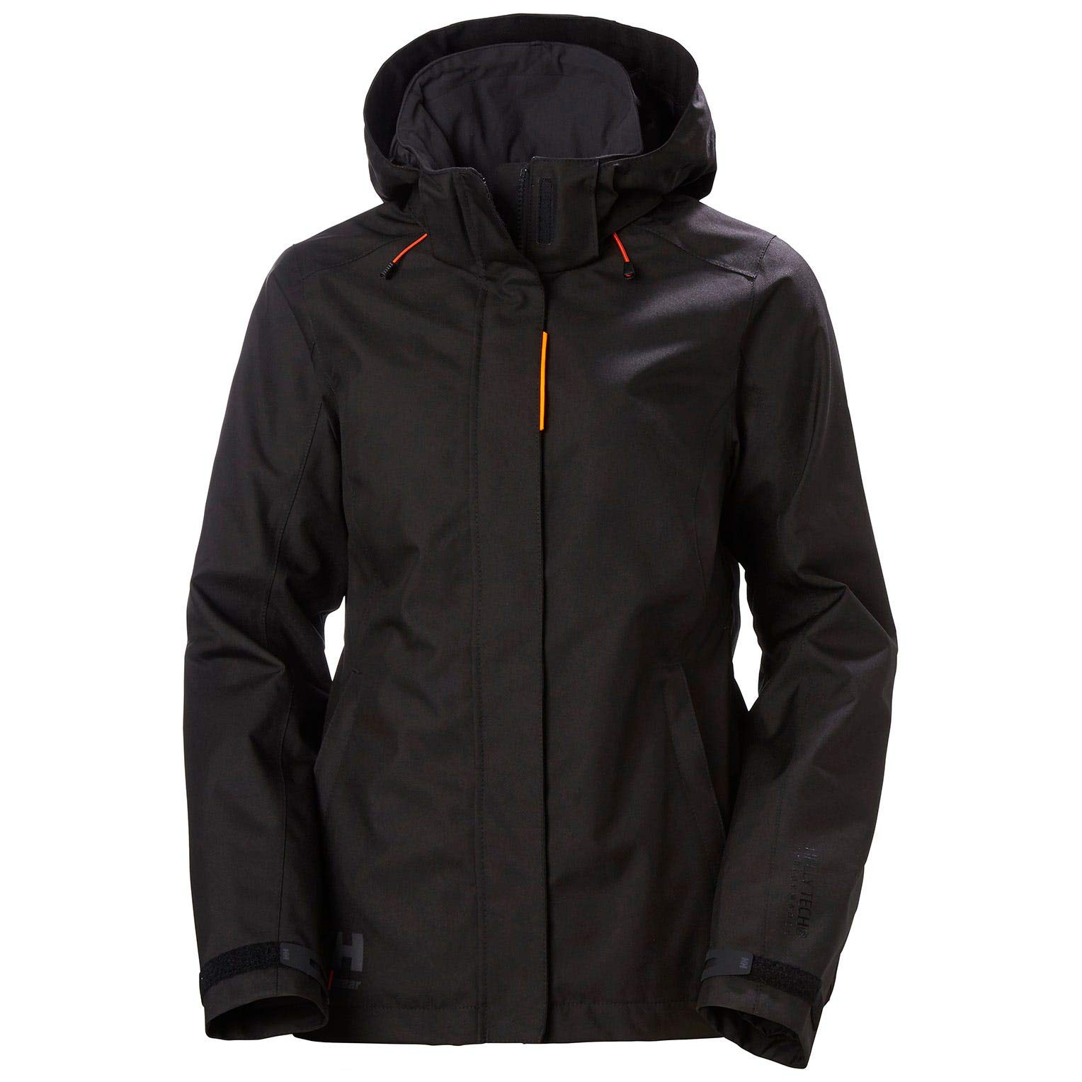 Helly-Hansen Workwear Luna/Gale Shell Waterproof Rain Coats for Women with Detachable Hood & Brushed Polyester Inside Collar