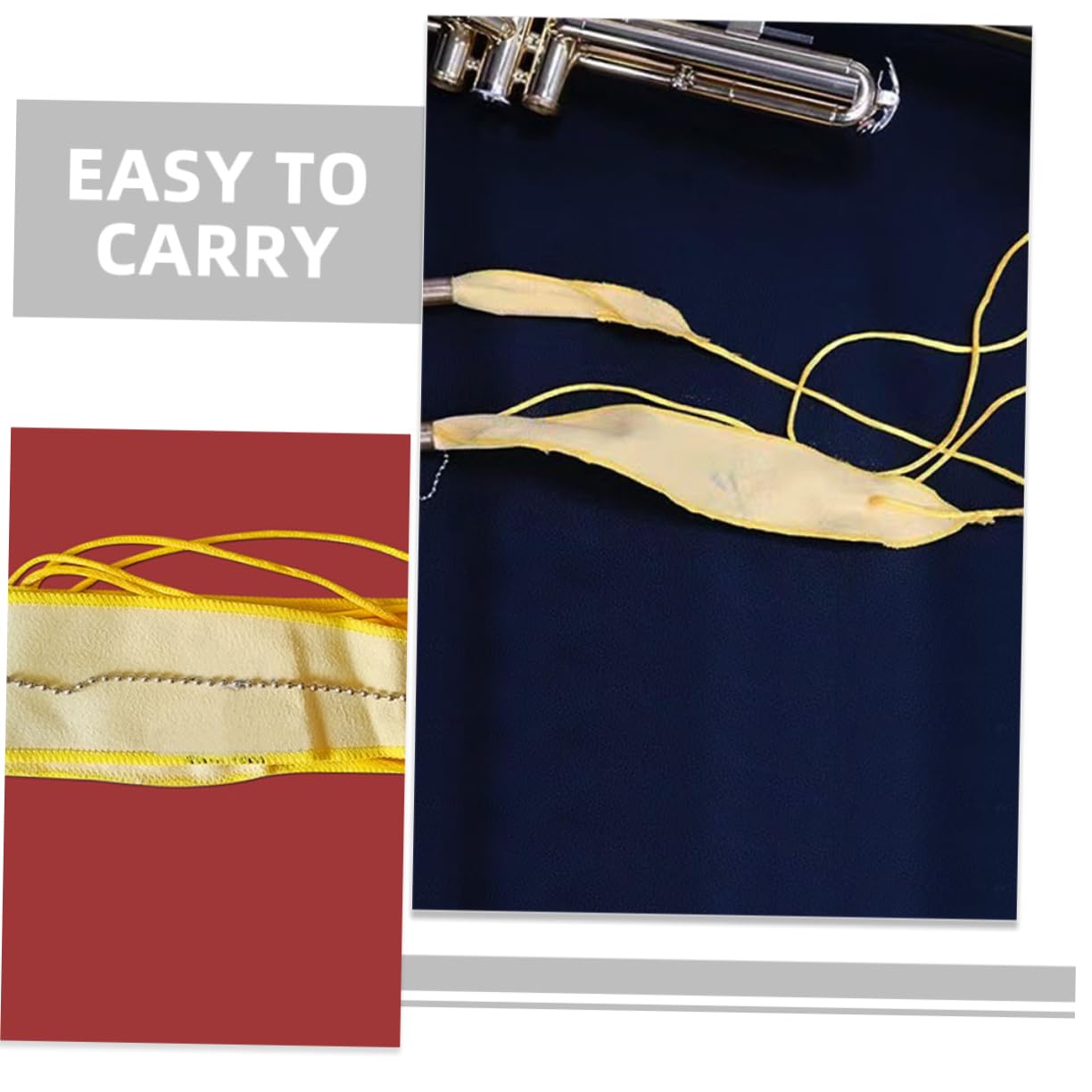 Milisten Cleaning Cloth Tape for Sax Clarinet Flute Gentle Material Versatile Design Easy to Use and Carry
