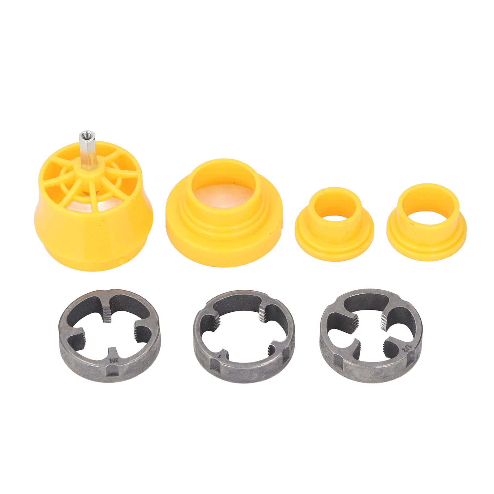 Electric Drill PVC Pipe Threader Kit with Various Die Sizes, Reusable Pipe Threader Plumbing Tool Kit for Electric Drill