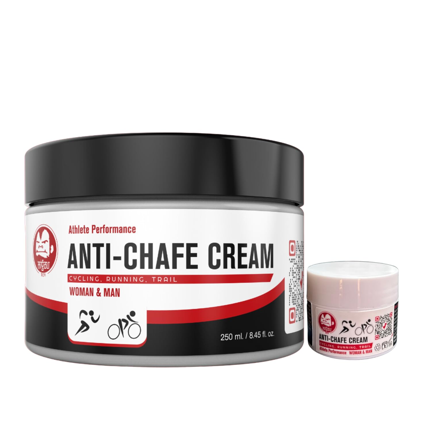 Crema Anti-sfregamento 250 Ml + Barattolo 10 Ml – Unisex, Senza Mentolo E Petrolati, A Base Di Olio Di Canapa E Oli Essenziali Per Zona Intima E Cosce