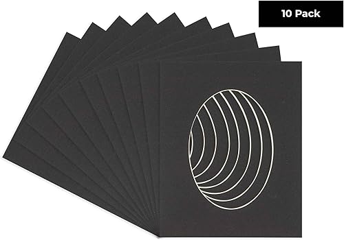 Miniatura 7 de Tapete de 5 x 7 con corte biselado para fotos de 4 x 6 pulgadas, diseño ovalado, color rosa suave, sin ácidos, mate para proteger tus imágenes,