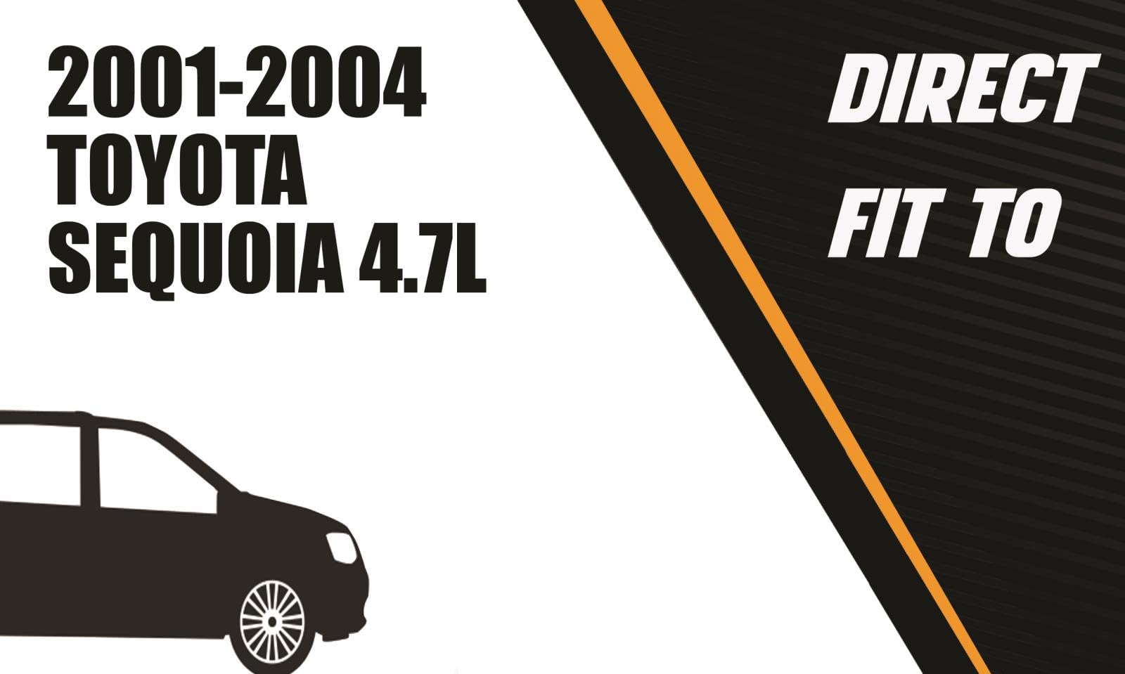 Stainless Steel Exhaust System Kit Fits: 2001-2007 Toyota Sequoia 4.7L