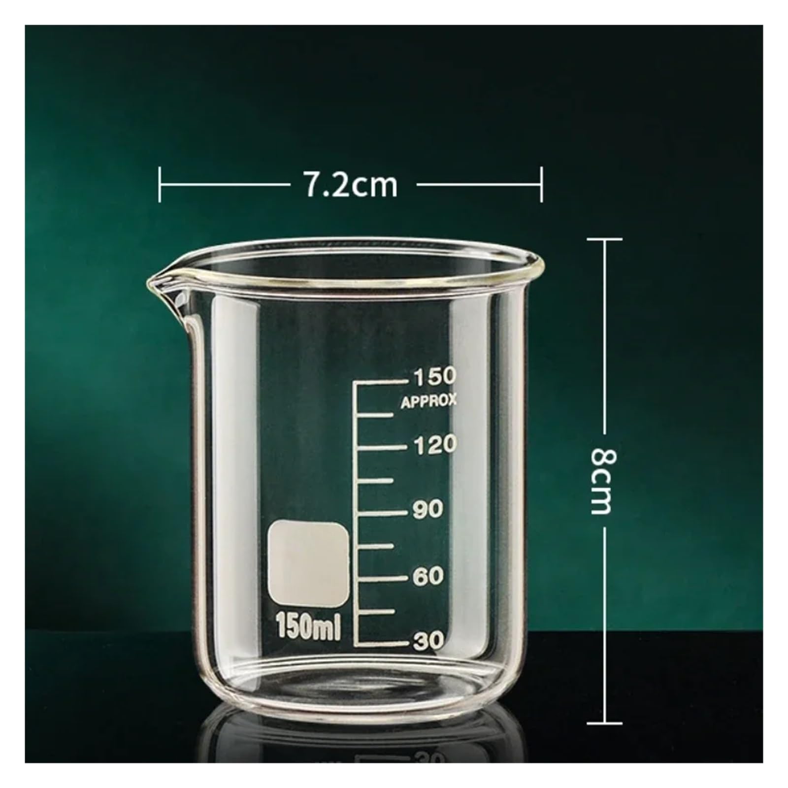 Glasmessbecher Messbecher aus hochborosilikatglas mit transparenter Skala, hitzebeständig, for Labor, Küche und Backen, 50/100/150/250/500/1000 ml(500ml)