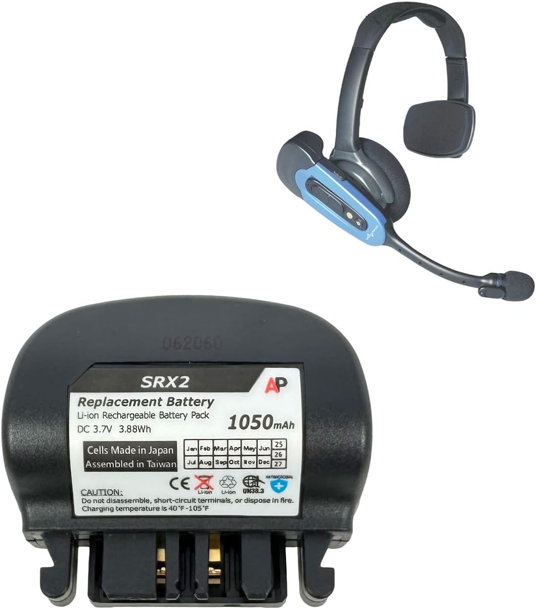 Artisan Power Replacement Battery for Vocollect SRX2 Wireless Headset | Lithium Ion Rechargeable | 3.7 Volt | 1050 mAh | Fully Replaces Battery Number BT-1000, 730043 and HBA1000-01