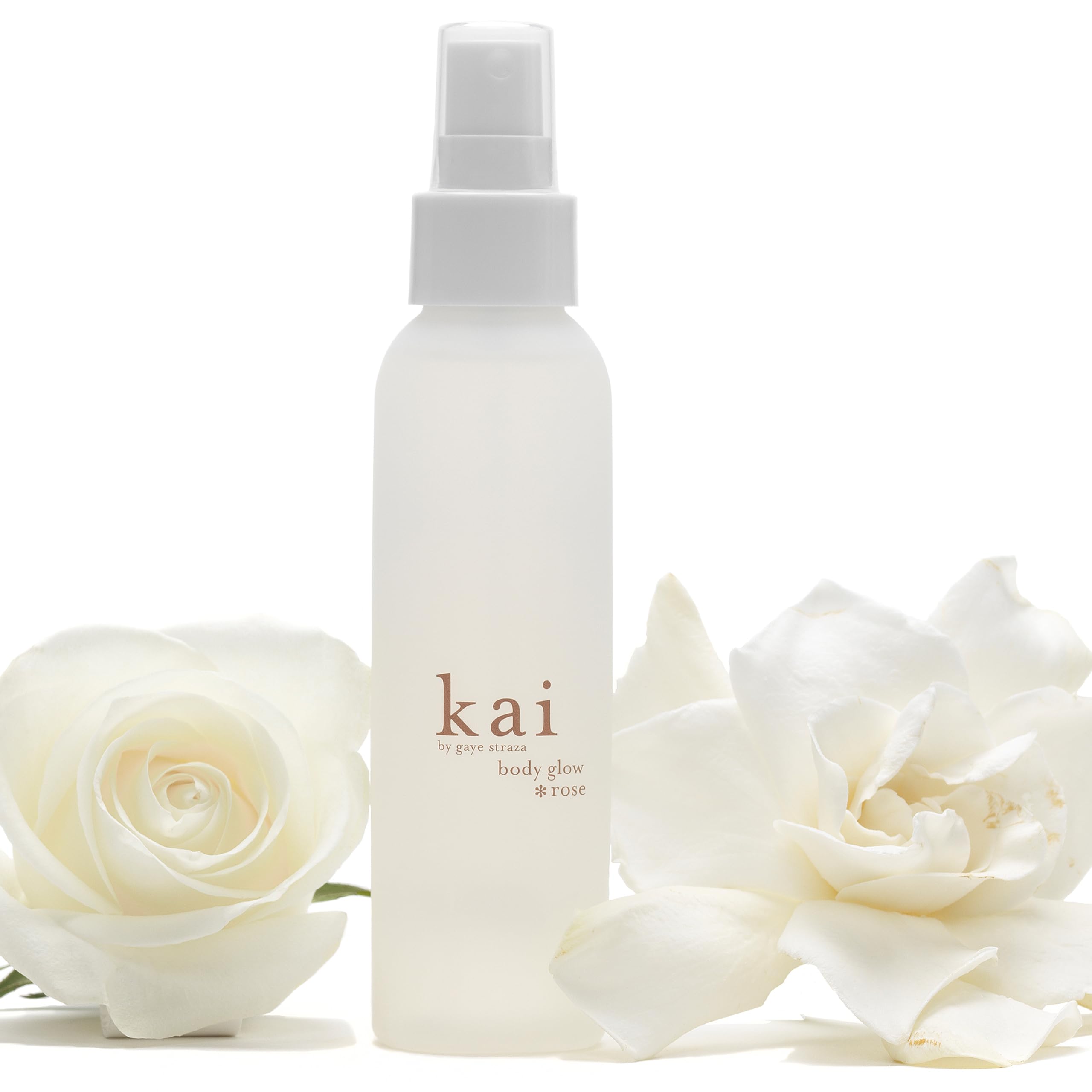 kai body glow rose, 4 Fl Oz, dry body oil with jojoba, chamomile, cucumber extracts, moisturizes and leaves a radiant glow with a fresh + clean fragrance, layered with rose absolute, made in the usa
