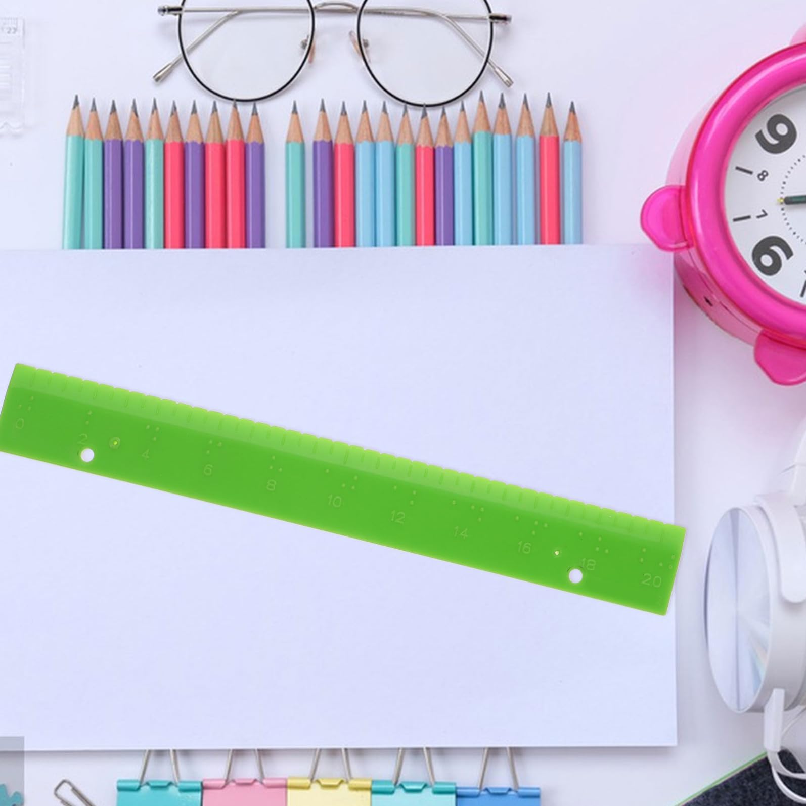 ERINGOGO 3 Pezzi Righello Braille Tattile per Apprendimento Strumento Didattico per Non Vedenti Accessorio Pratico e Resistente per Uso Scolastico