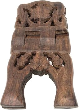 Azuregreen Quran Holder Book Stand Rihal Rehal Wooden Carved Eid