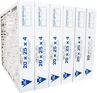 United Filter 20x25x4 Furnace Air Filters MERV 13 Pleated (6 Pack) - A/C, HVAC Filters Purify Air, Captures Bacteria, Airborne Dust, Pollen, Mould Spores & Smoke - Filters Made in Canada