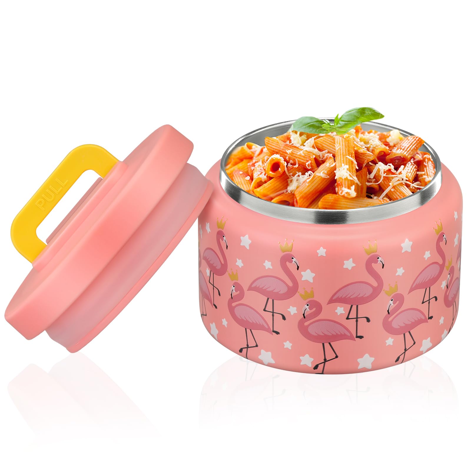 PIQUEBAR 8oz Kids Thermo for Hot Food,Small Lunch Thermo Food Container Stainless Steel,Easy Open Wide Mouth Thermo for Hot Cold Food for Preschool Travel