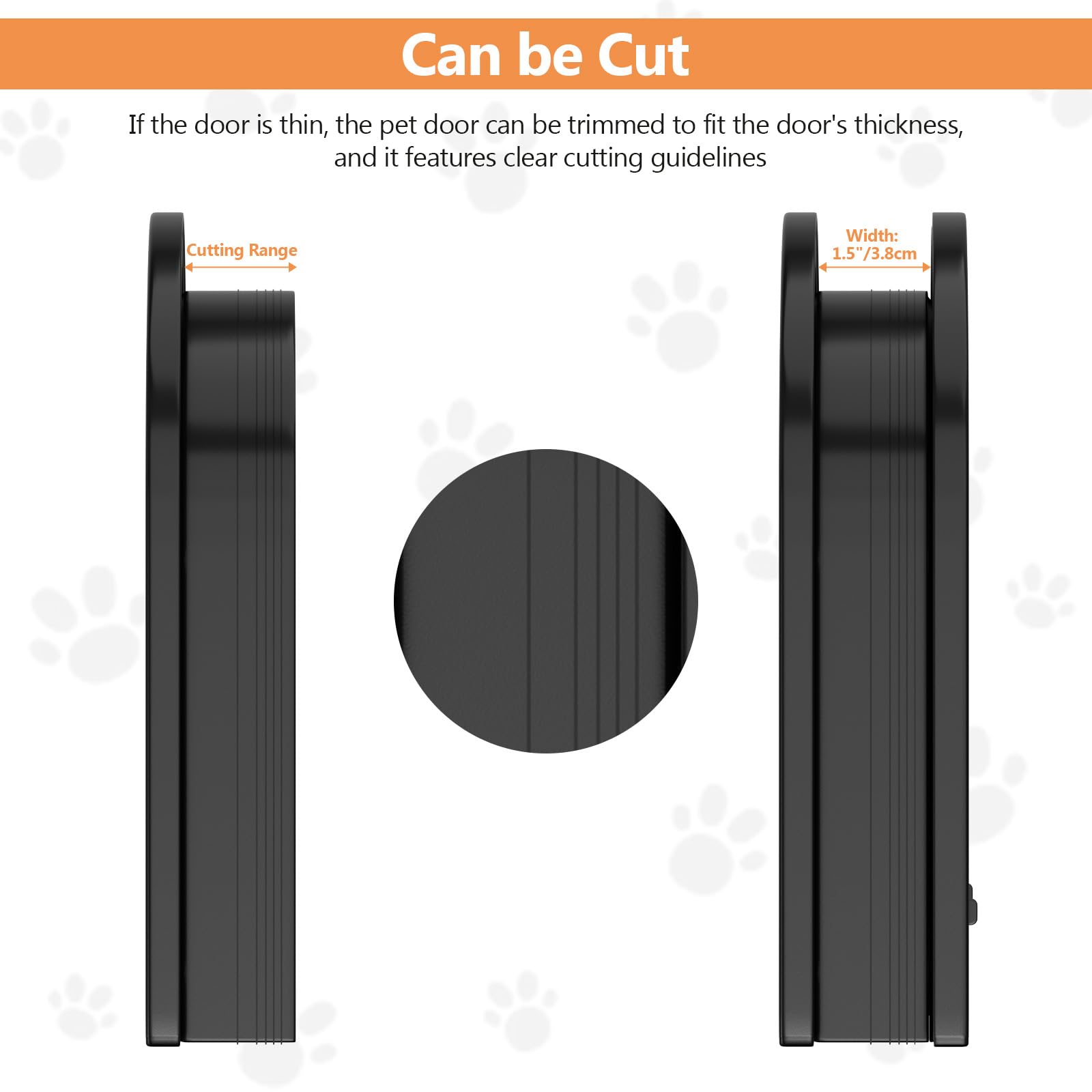 Ownpets Chatière pour l'intérieur et l'extérieur avec système bidirectionnel, ouverture d'entrée de 18,8 x 25,5 cm, convient pour les portes jusqu'à 3,8 cm – pour les chats jusqu'à 11,3 kg