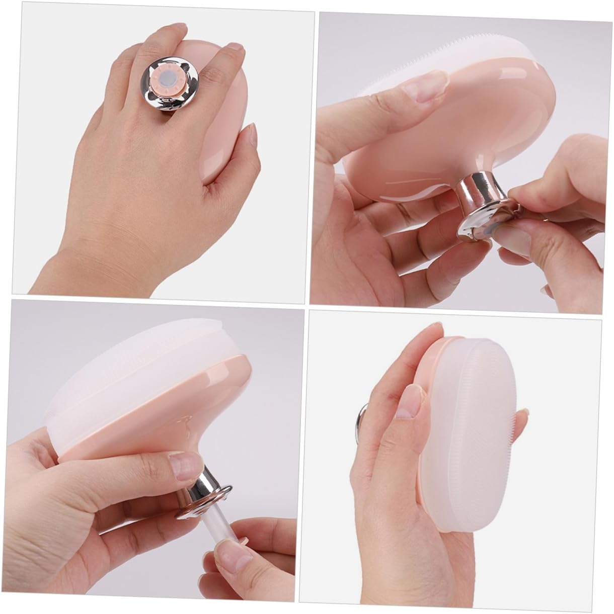 Silicone Face Brush and Exfoliator Manual Facial Cleansing Brush Soft Silicone Scrubber for Men Gentle Pore Cleansing Face Washing Accessory for Daily Skincare