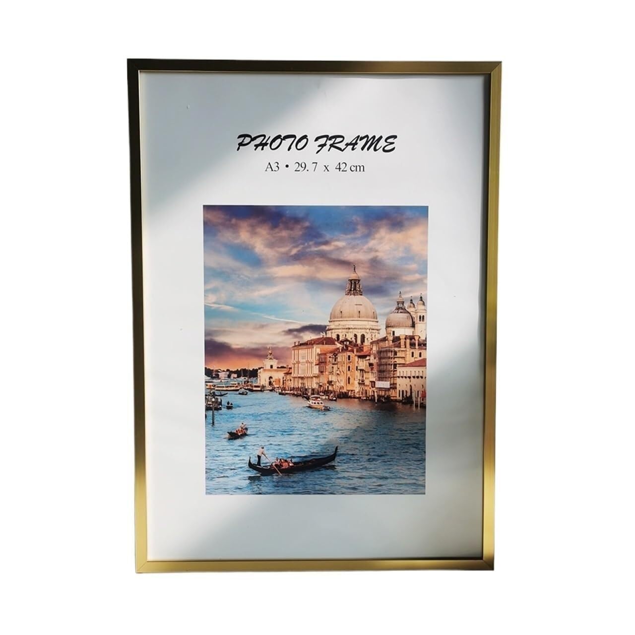 Photo Frames Metal Picture Frame For Photo Decor,Classic Black Wall Hanging With Poster Frames,Certificate(Golden Frame,13X18cm 7inch)