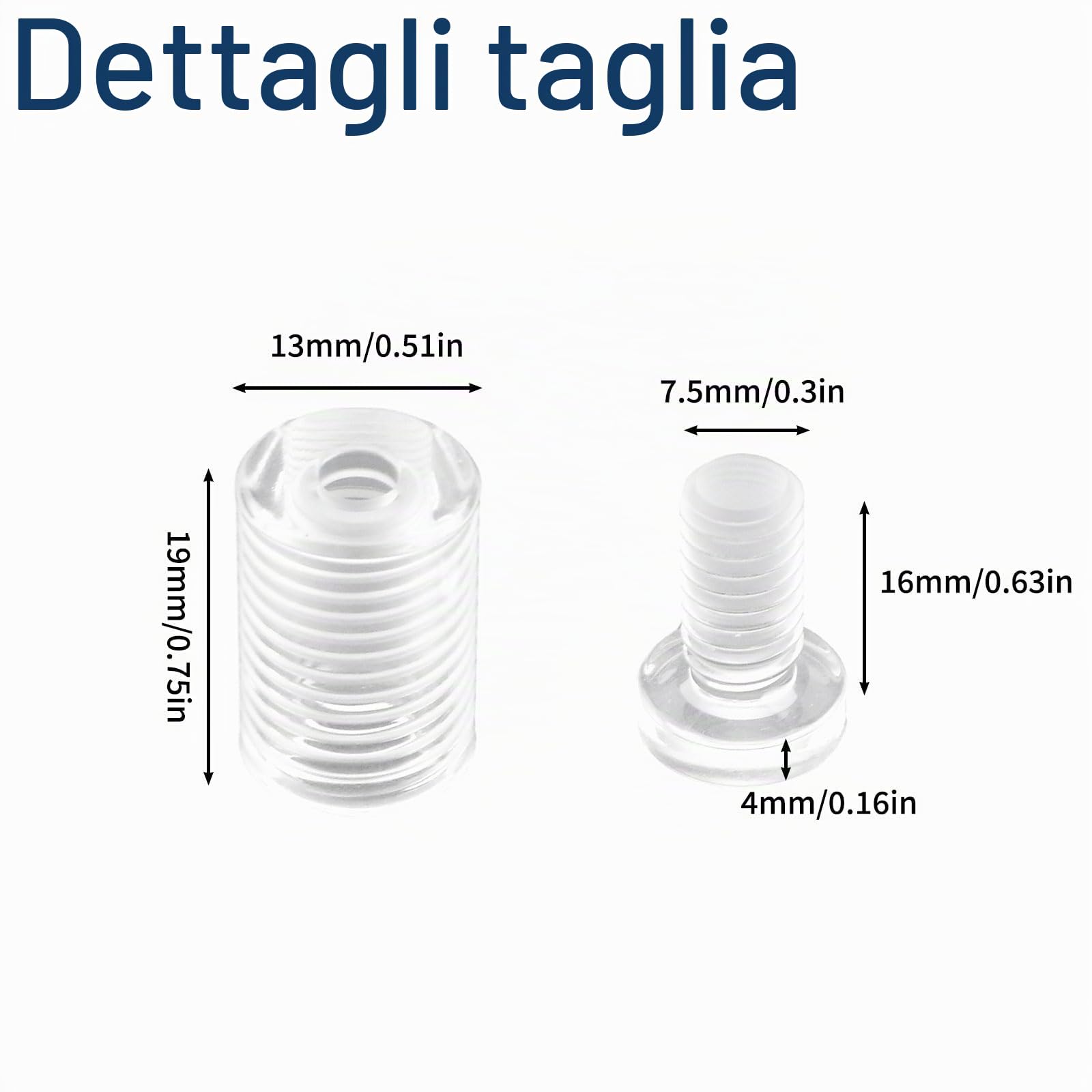 INCREWAY Viti distanziali acriliche 12PCS distanziatori trasparenti segno muro Standoff Hardware di montaggio, chiodo distanziatore in vetro pubblicitario