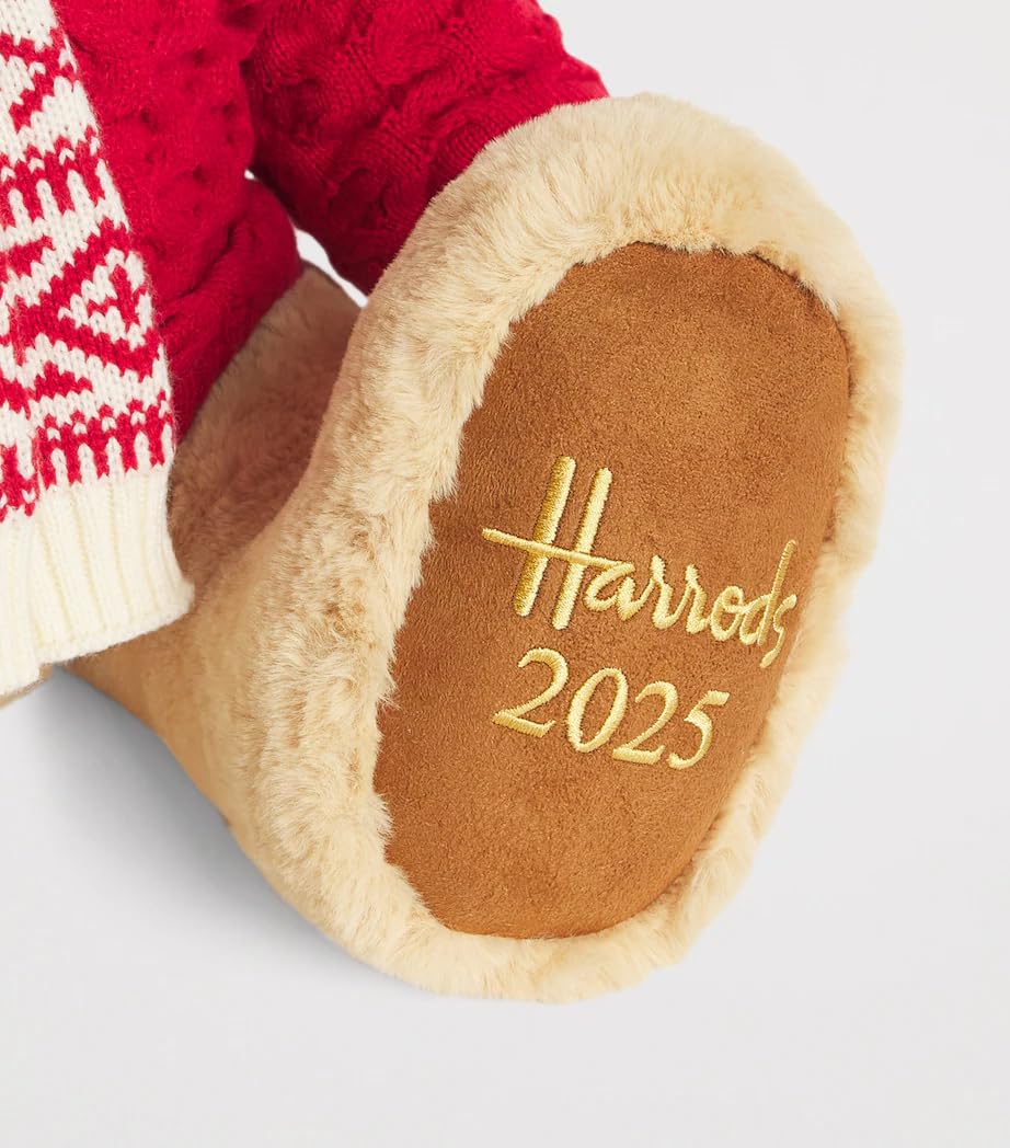 Harrods 2025 Christmas Bear, Plush Teddy Bear with Red Knit