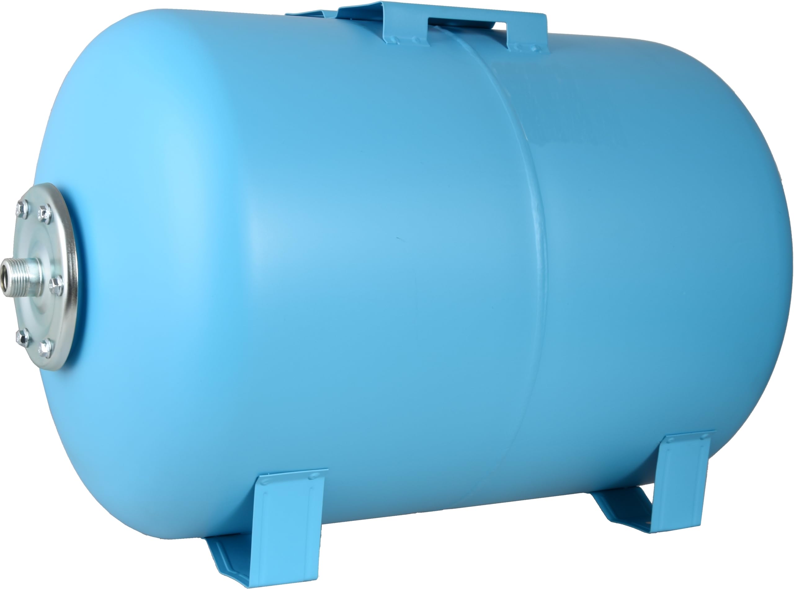 Serbatoio a Pressione 100L - per Impianti Idrici e Sistemi Autoclave - con Membrana EPDM - Vaso di Espansione - per Pompa Domestica Pompa per Pozzo - Attacco da 1" - Acciaio - Orizzontale 100 Litri