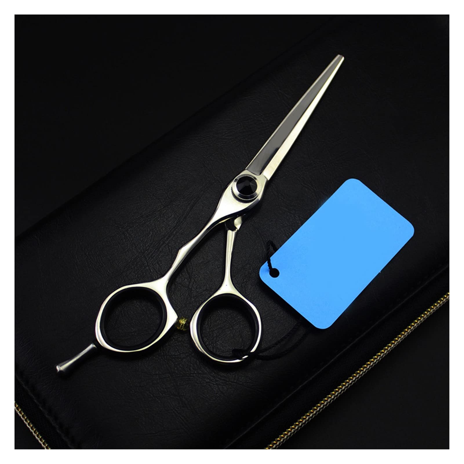 Outils de coiffure Ciseaux de coupe de cheveux pour main gauche, pour salon de coiffure, ciseaux de coupe de cheveux (couleur : coupe sans étui) (coupe ajouter un étui B)