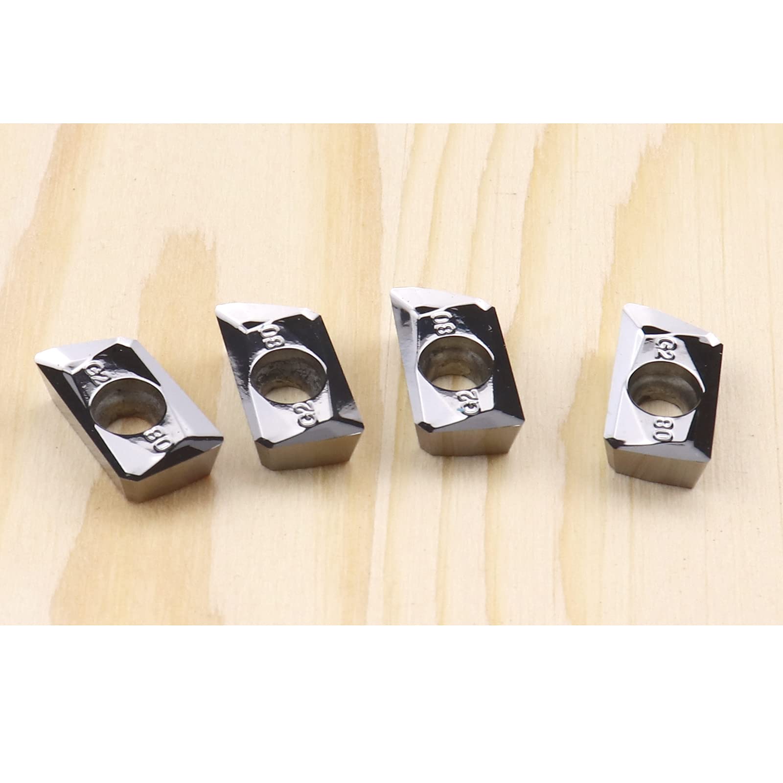Replacement Carbide Inserts Cutters Woodworking Spiral Helical Planer Head 4 Pcs by ROOCBIT