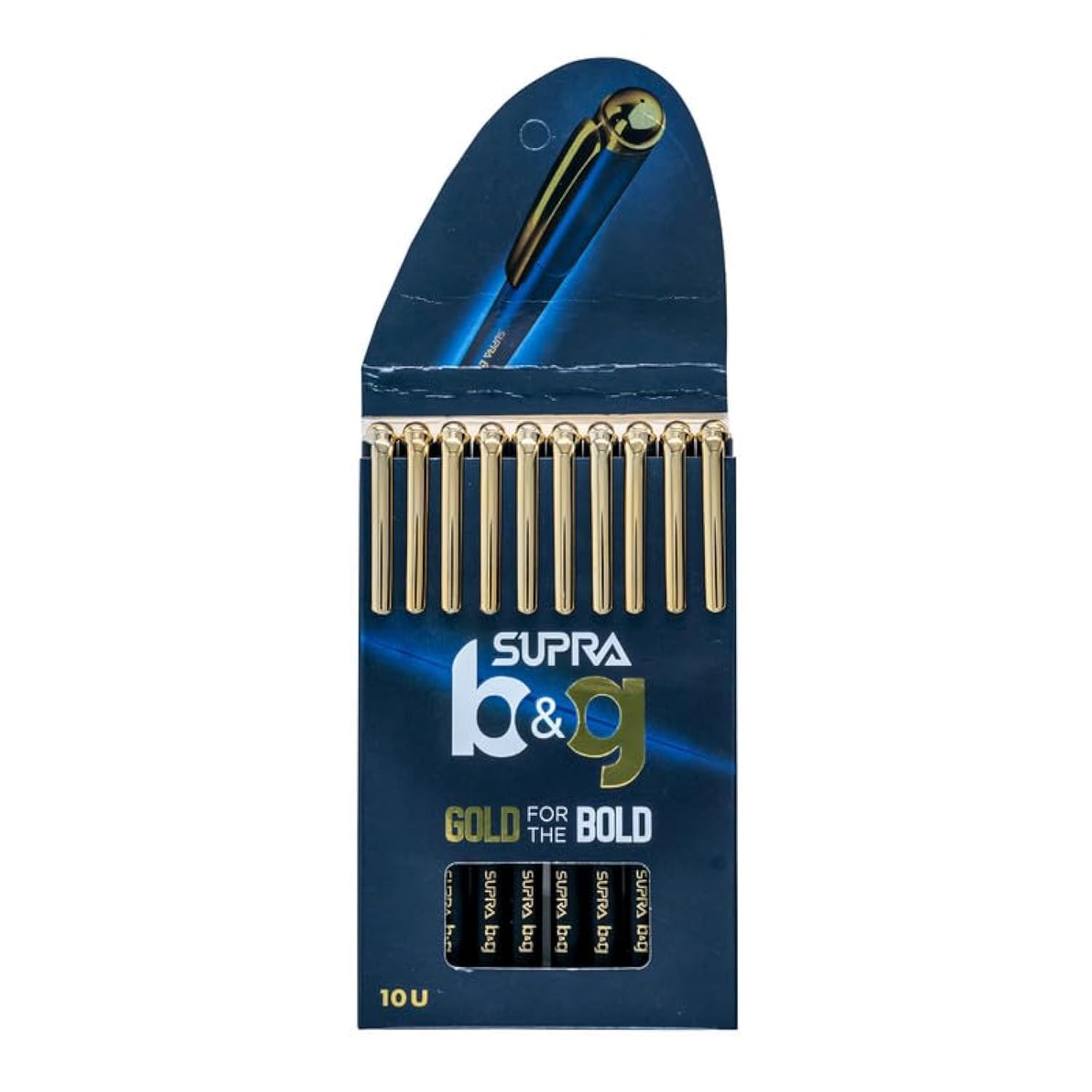 Supra B&G 0.7mm Ball Point Pen Card Pack | Black Ink, Set of 10 x 2 Packs