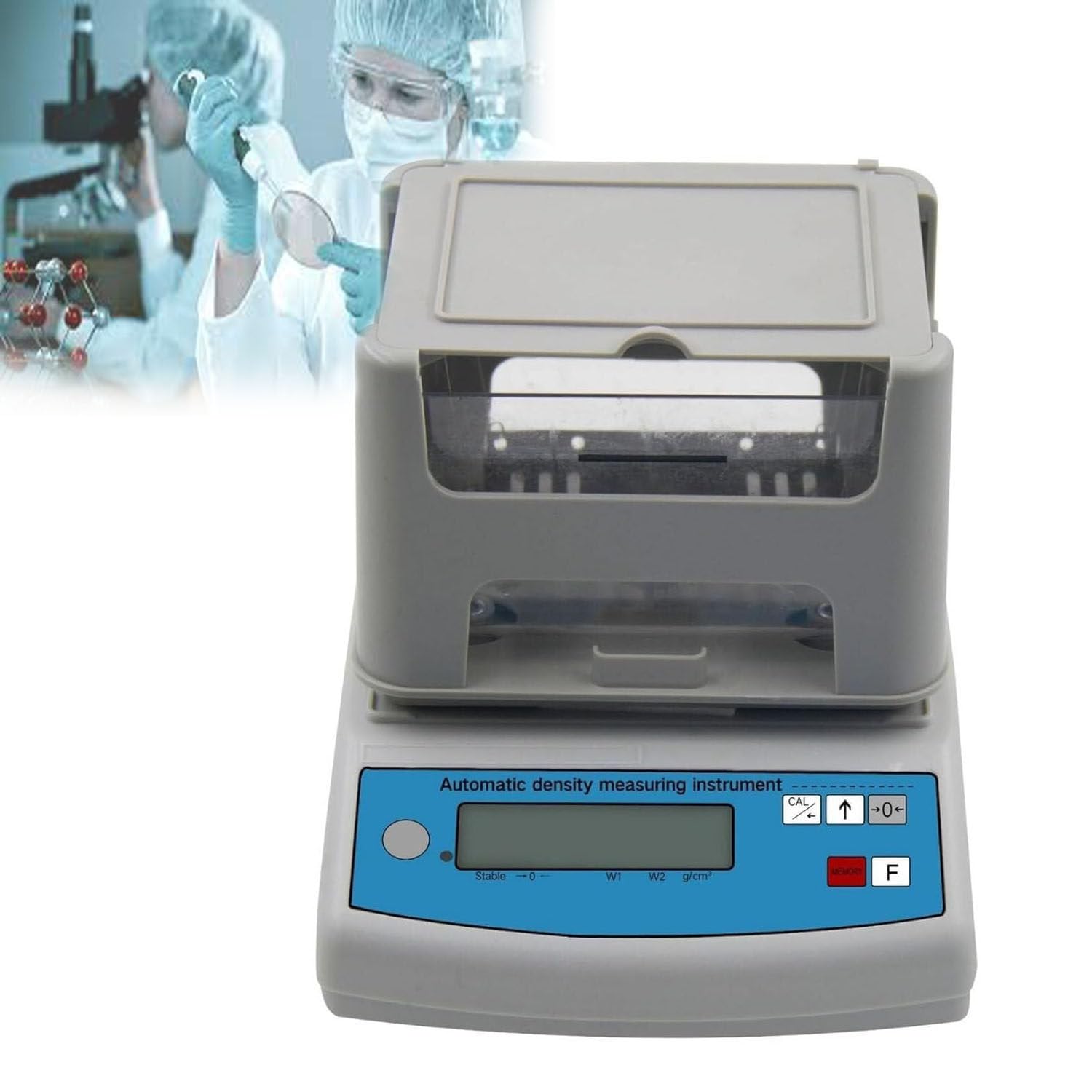 Densimètre Solide,Densimètre Numériquem,0.001g/Cm3 High Precision Solid Density Digital Solid Density Tester for Polymer,Rubber,Plastic(300g),300g