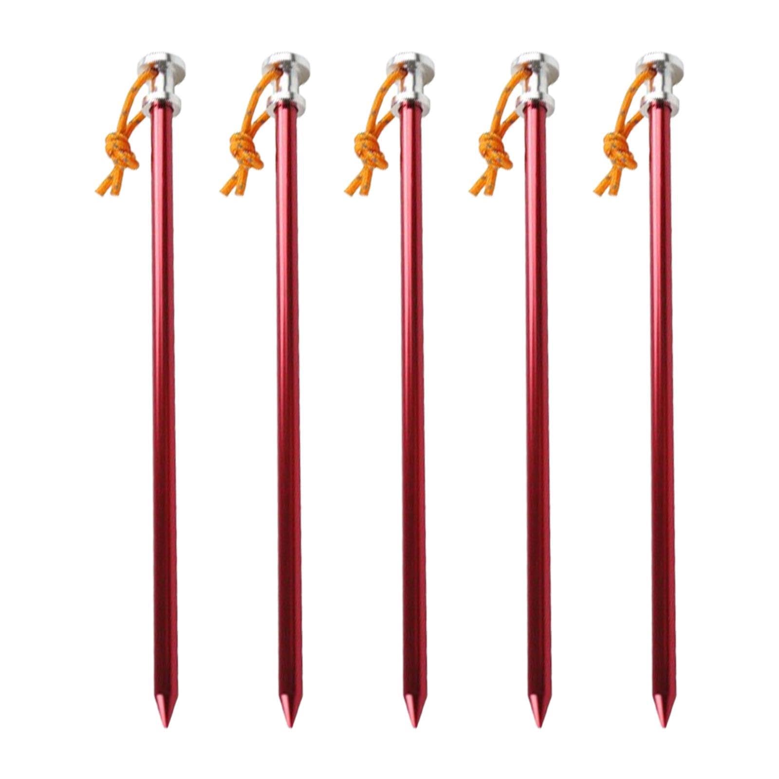 CALANDIS™ 5Pcs Screw in Tent Stakes with Strap Ground Stakes for Beach Patio Tent Tarp Red | Tent & Canopy Accessories | Tents & Canopies | & Hiking | Outdoor Sports-image-35