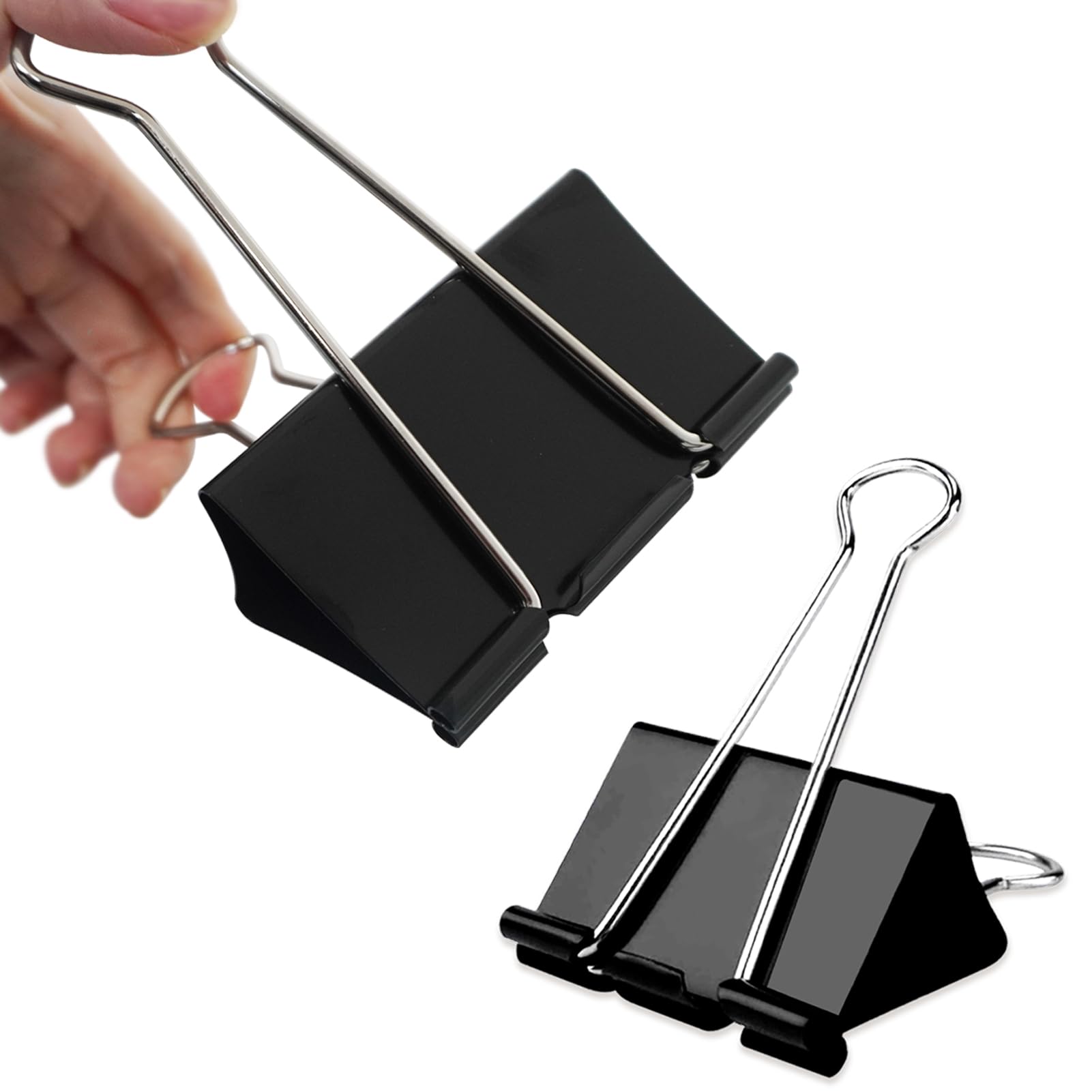 Photo 1 of 18 Pack 3 Inch Jumbo Binder Clips, Extra Large Binder Clips Heavy Duty Paper Clamps for Office and Home Supplies, Black