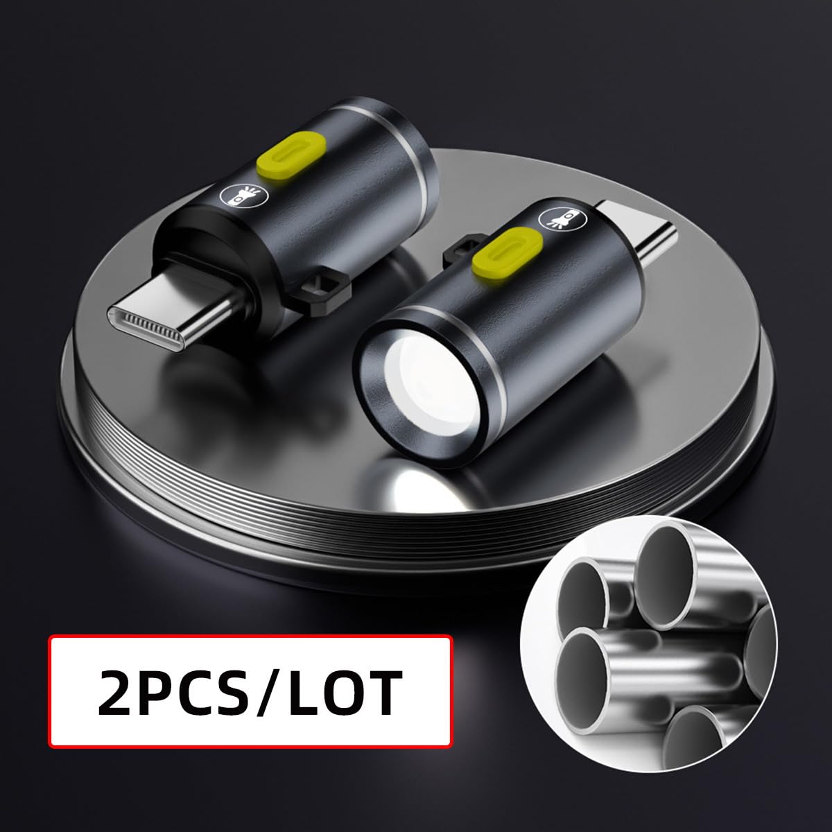 Luci LED USB-C Da 210 Lumen - 2 Pezzi, Mini Luce Atmosferica Per Telefoni, Laptop, Bici E Campeggio - Foto 10