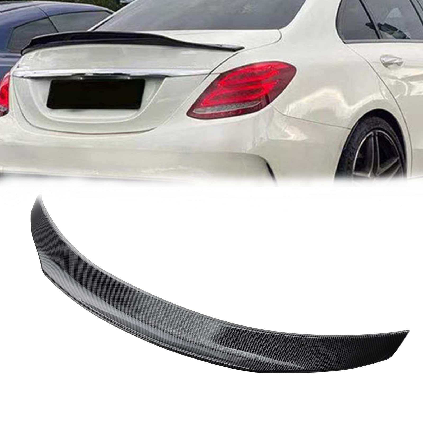 MOFANS Rear Spoiler Trunk Wing Fit for Compatible with Mercedes Benz W205 C63 C180 C200 C250 C300 C4