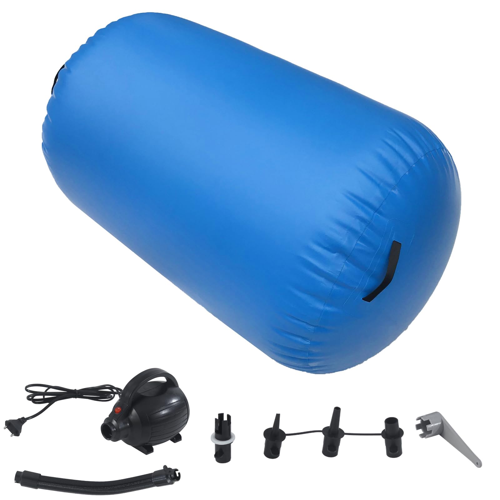 BSTSEL Gymnastics Air Tumbling Roller Mat 60/75/90cm Inflatable Air Gymnastics Training Mats Gymnastics Tracks for Home/School/Training with Pump (Blue, 100 * 75cm)