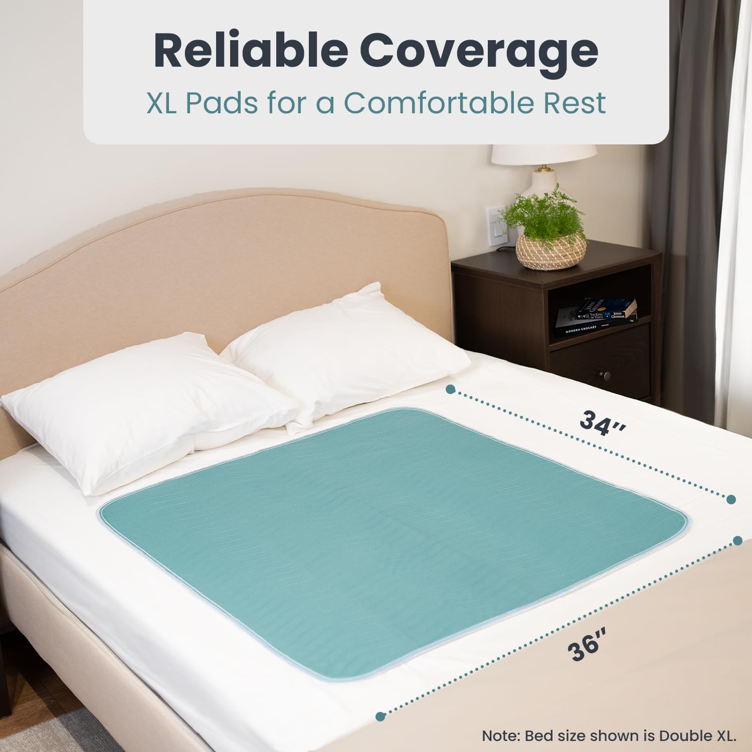 PELEGON - Almohadillas de cama reutilizables - Paquete de 2