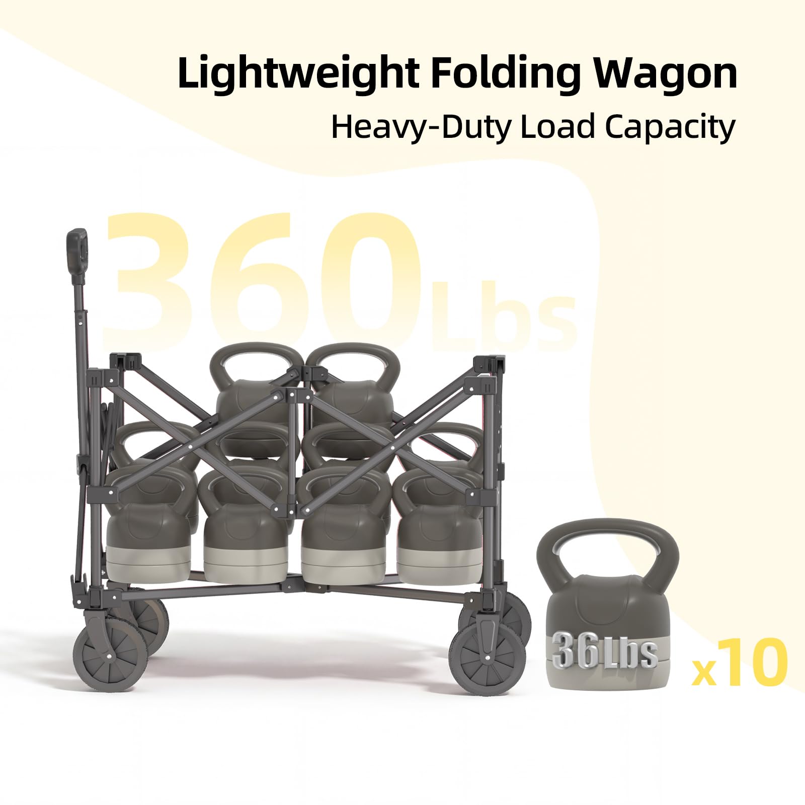 EchoSmile Carro plegable ligero, carro plegable compacto para comestibles, camping y deportes, carro utilitario fácil de plegar, color negro