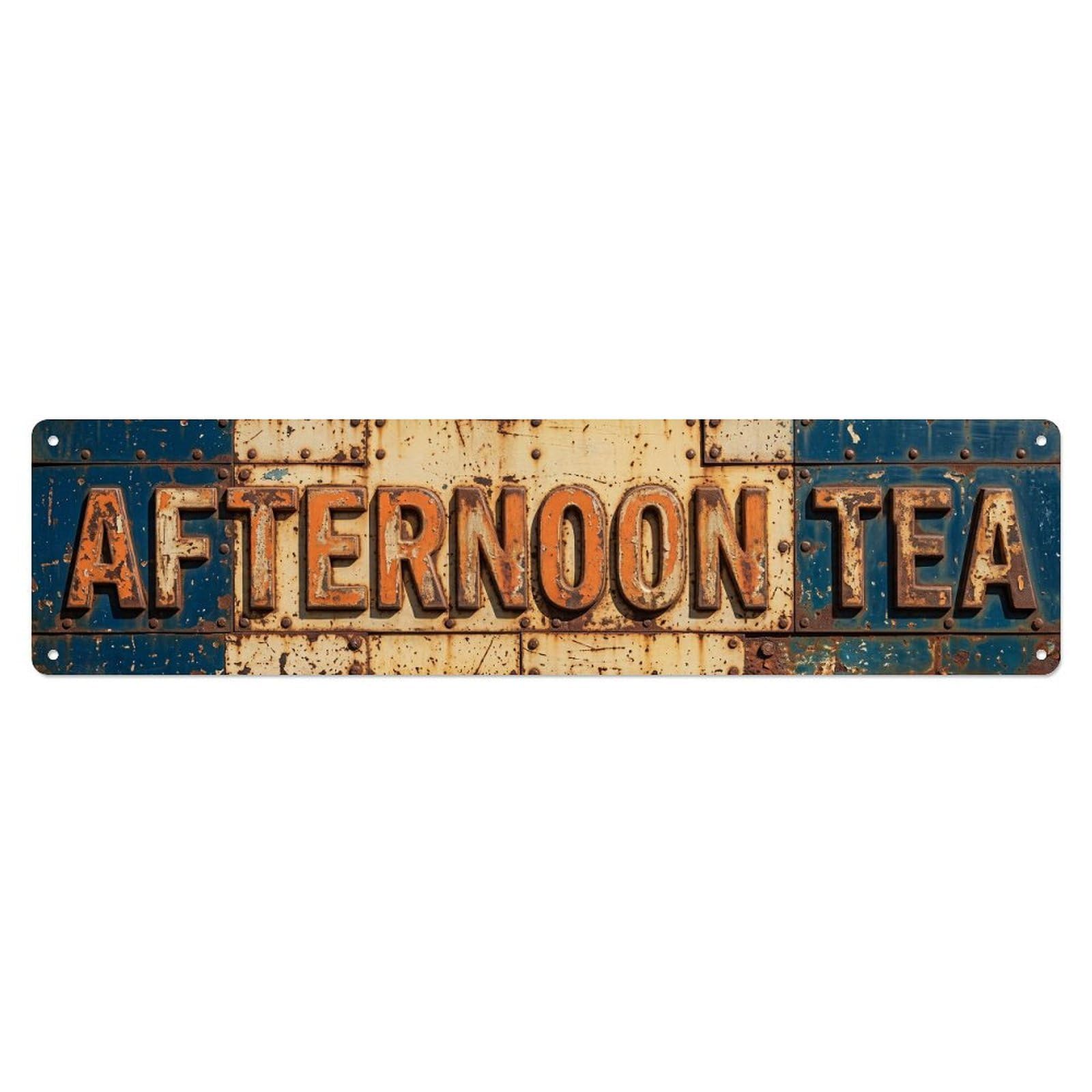 Okahys 4X16inch(10X40cm) Afternoon Tea Vintage Bar Metal Tin Sign