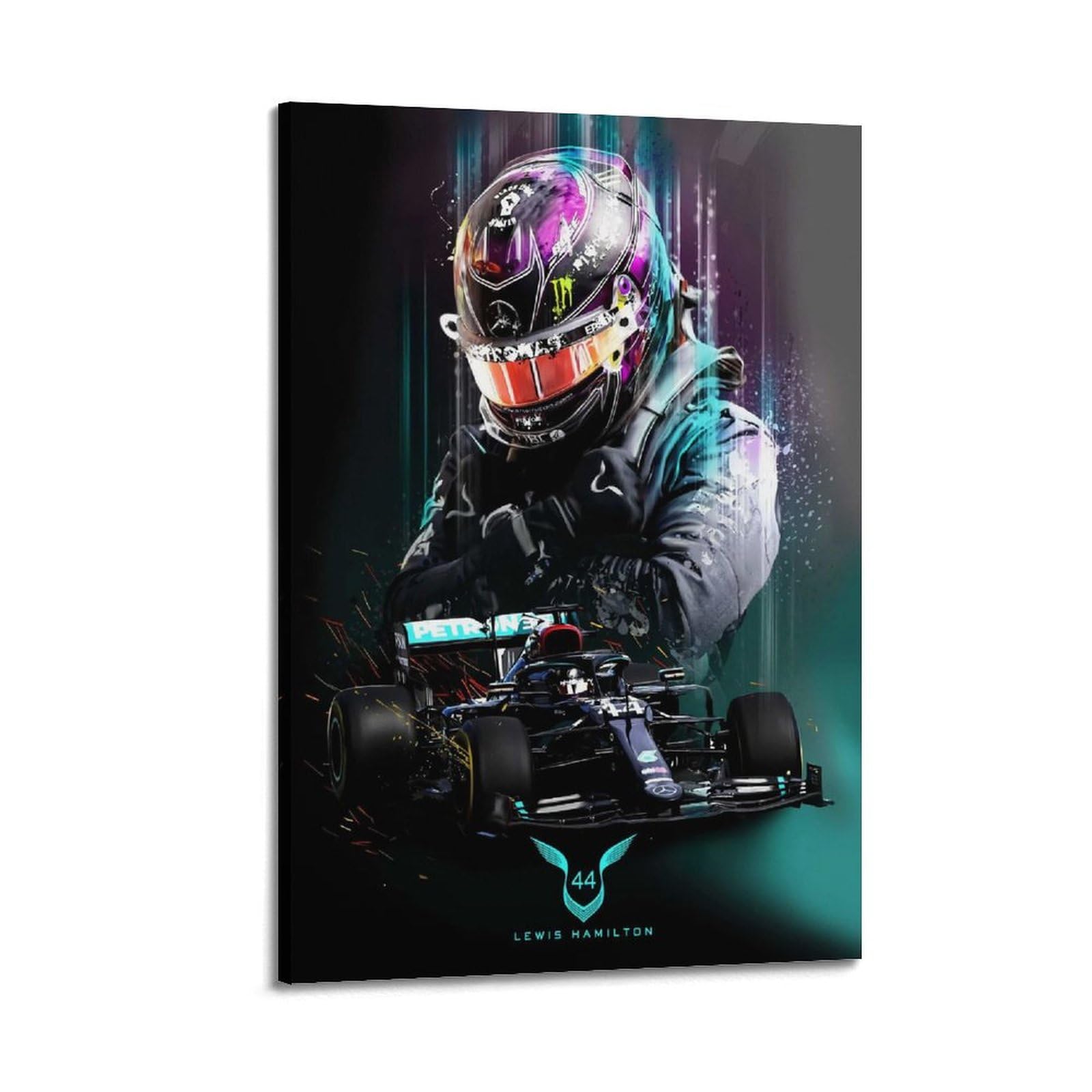 Photo dédicacée encadrée de Lewis Hamilton Mercedes #3