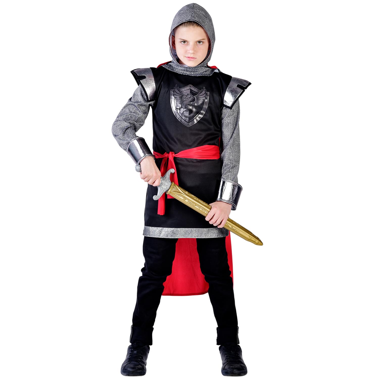 Riethmüller Children's Costume Intrepid Knight – Carnival Costume & Fancy Dress Costume for Boys & Girls from 10-12 Years – Fancy Dress & Children's Costume
